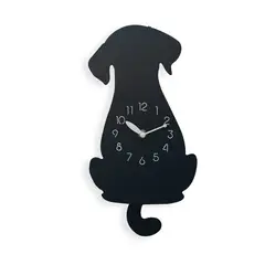 JUST HOME COLLECTION - Reloj de Pared Perro Negro