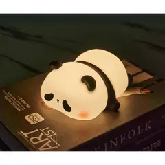 JUST HOME COLLECTION - Lámpara Led Panda Blanco 11.3x6 cm
