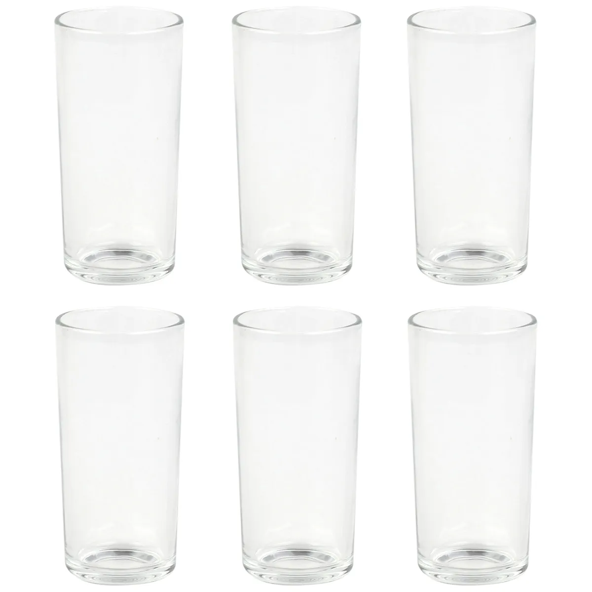 CASA BONITA - Set 6 Vasos Alto de Vidrio 220 ml 