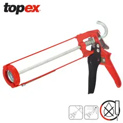 TOPEX - Pistola Calafatera Acero Antigoteo