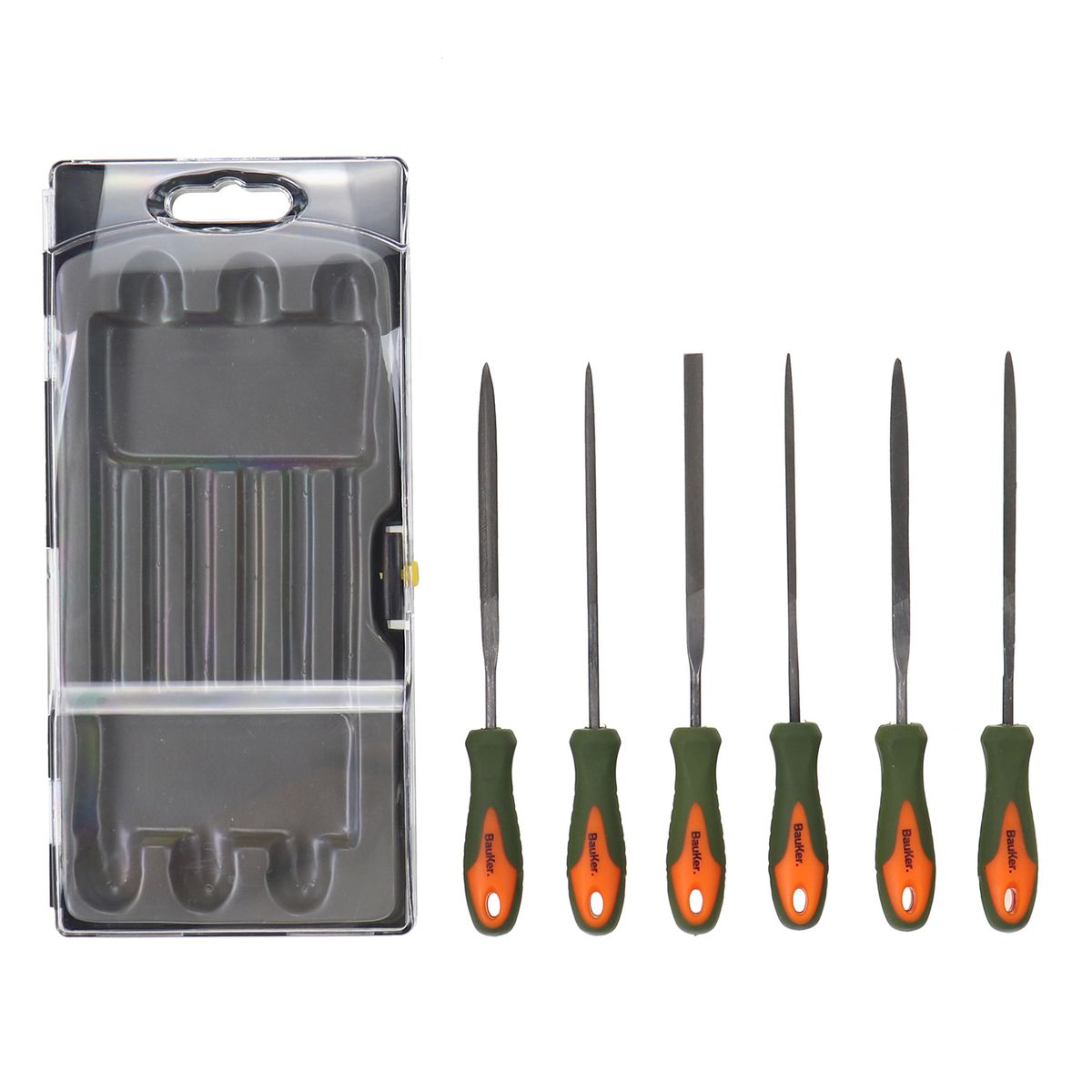 BAUKER - Set de Limas 4" acero 6 unidades