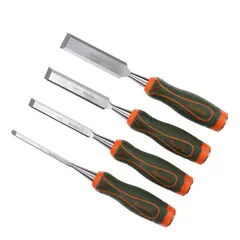 BAUKER - Set de formones para madera 8" acero 4 unidades