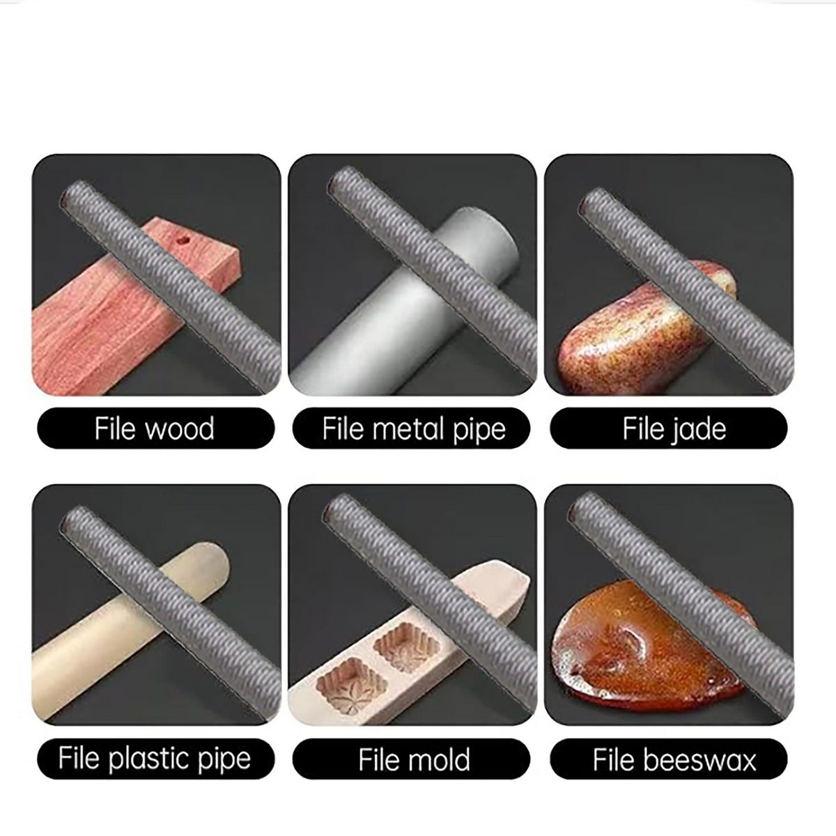 BAUKER - Lima redonda 8" acero