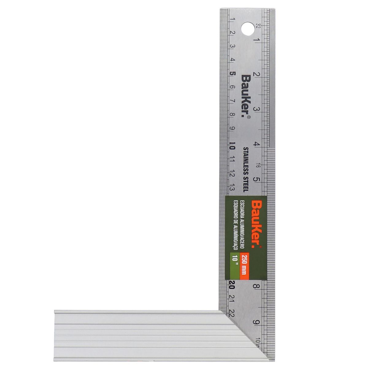 BAUKER - Escuadra carpintera 10" acero