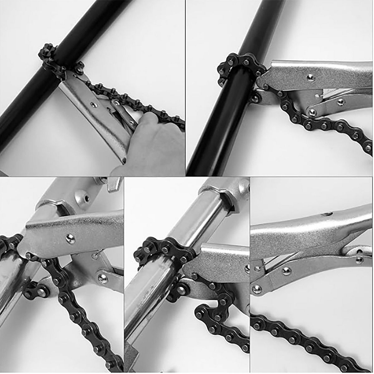 BAUKER - Caimán con cadena 19" acero