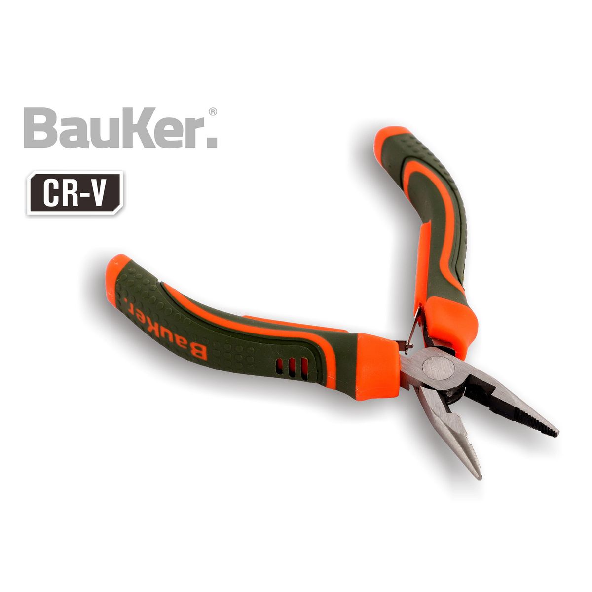 BAUKER - Alicate de punta 130 mm acero