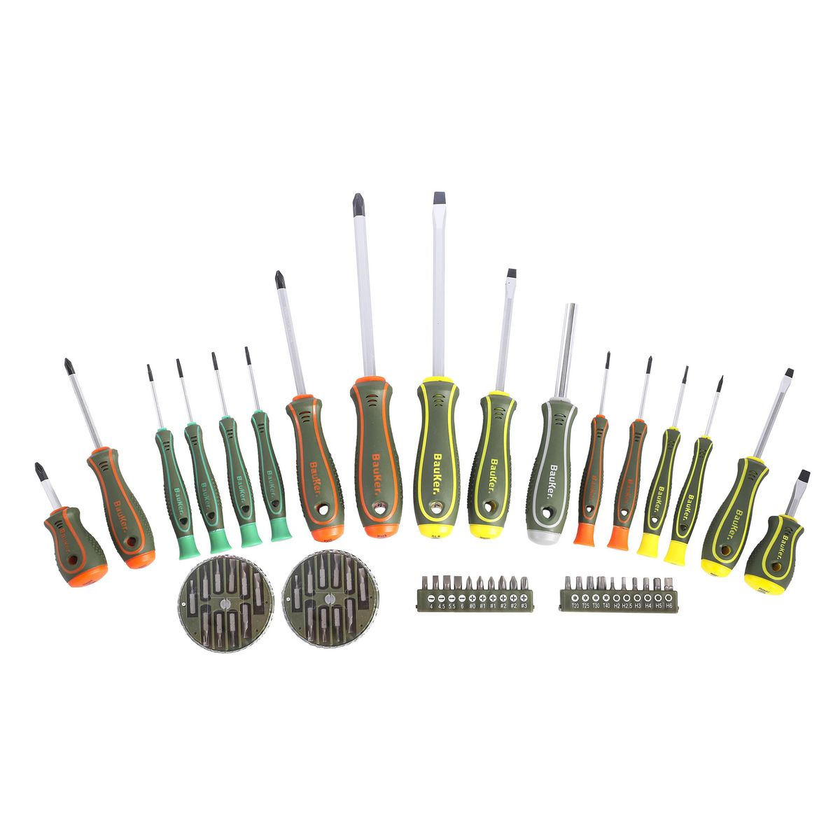 BAUKER - Juego de Atornilladores 57 Piezas