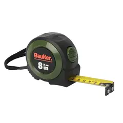 BAUKER - Huincha de medir 8 metros fibra de vidrio