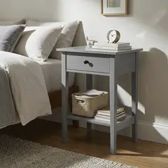 JUST HOME COLLECTION - Velador Cajón(es) Tunez 40x65x Gris