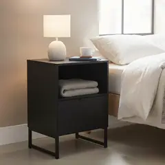 JUST HOME COLLECTION - Velador 1 Cajón(es) Francia 39.4x70.5x48.3 cm Negro