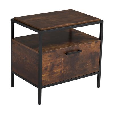 Imagen 2 del producto Velador 1 Puerta Italia 63,4x61,2x43,8 cm Café, Negro