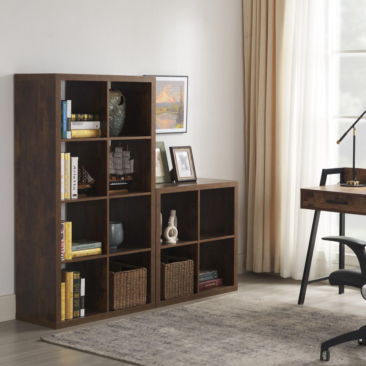 JUST HOME COLLECTION - Estantería Melamina 9 Nivel(es) 76.3x146x39 cm Madera