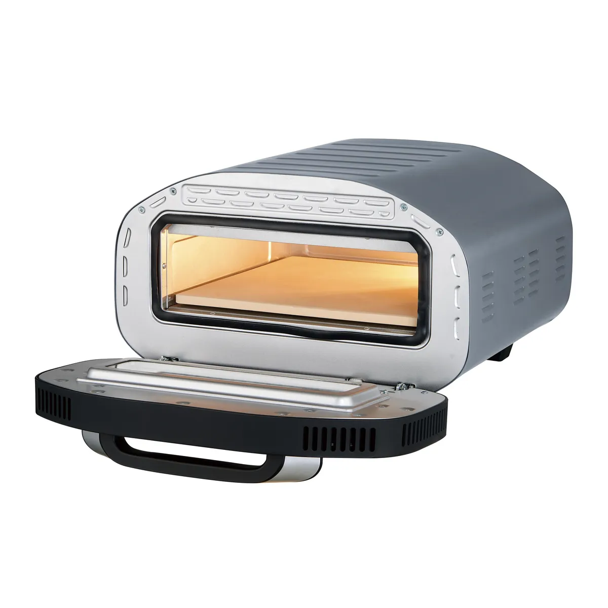 MR BEEF - Horno para Pizza Eléctrica 1700 W Gris KP1202-CB