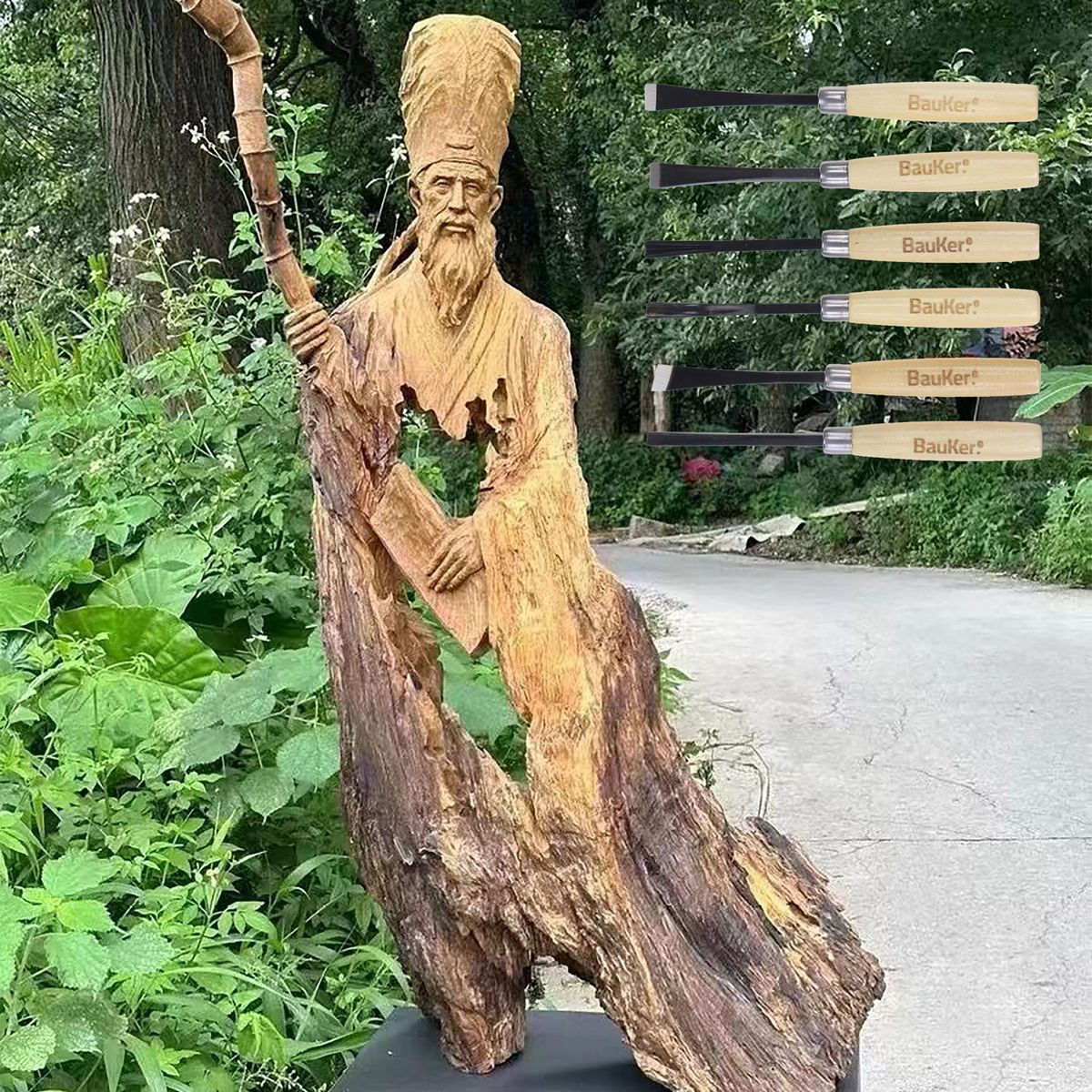 BAUKER - Set de gubias acero 6 unidades