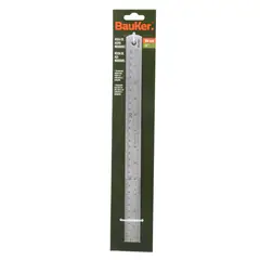 BAUKER - Regla 30 cm acero inoxidable