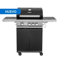 MR BEEF - Parrilla a gas 5293-01-SBB 3 Quemadores 1 Quemador Lateral