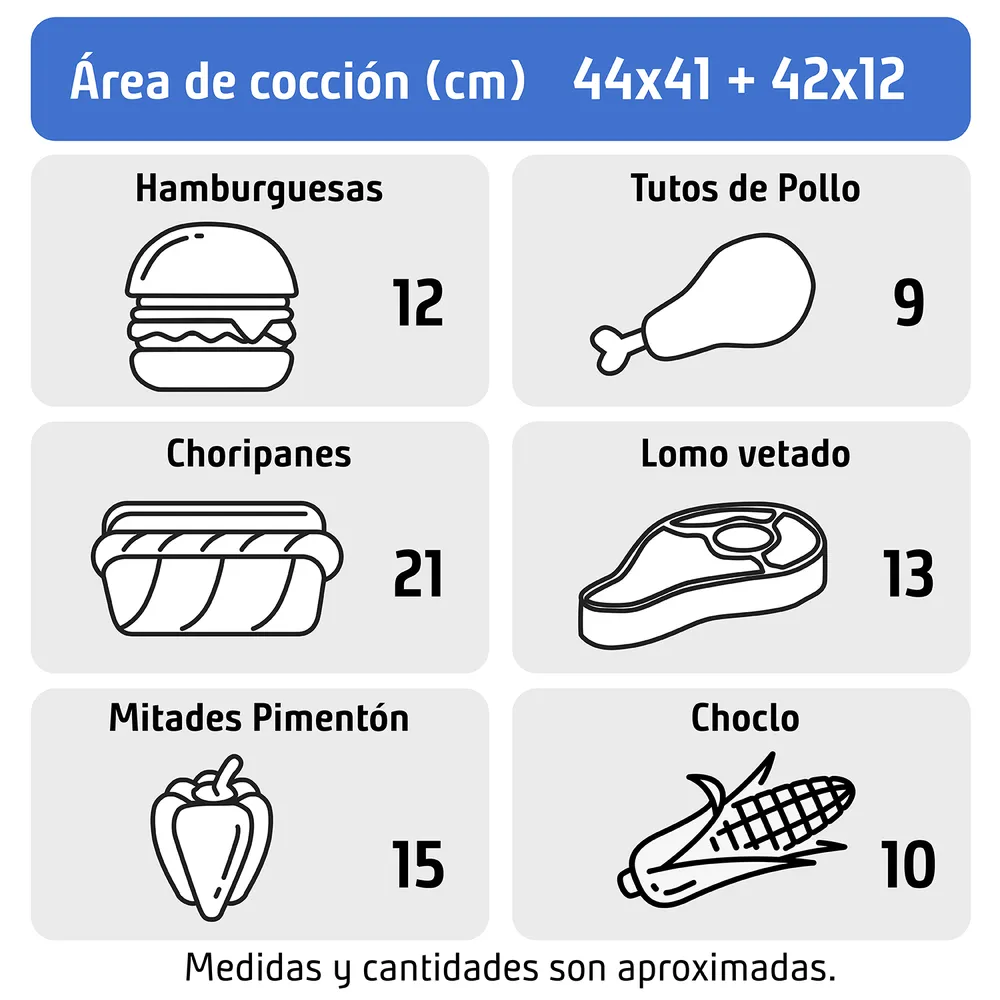 Mr Beef Plus Parrilla a Gas 2 Quemadores, foto 3