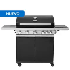 MR BEEF - Parrilla a gas 5295-01-SBB 5 Quemadores 1 Quemador Lateral