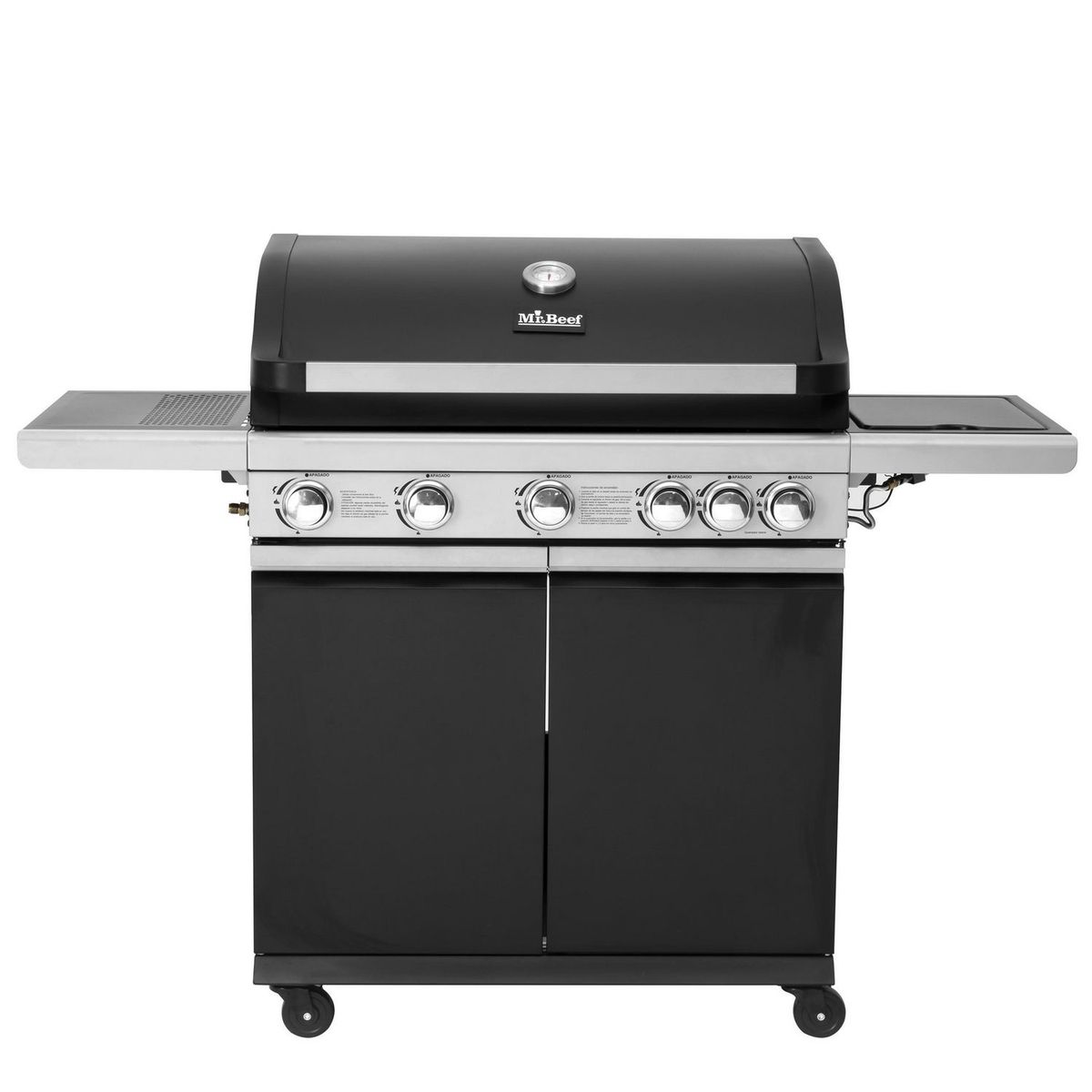 MR BEEF - Parrilla a Gas Pro 5 Quemadores 1 Quemador Lateral