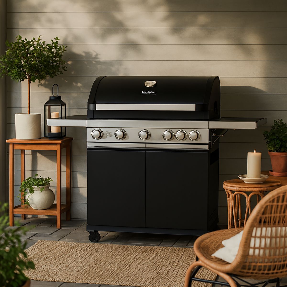 MR BEEF - Parrilla a Gas Pro 5 Quemadores 1 Quemador Lateral