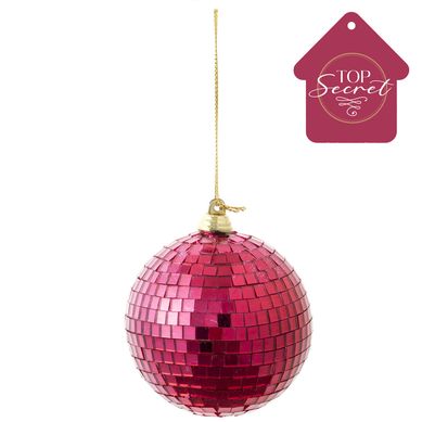 Esfera espejo 8 cm fucsia