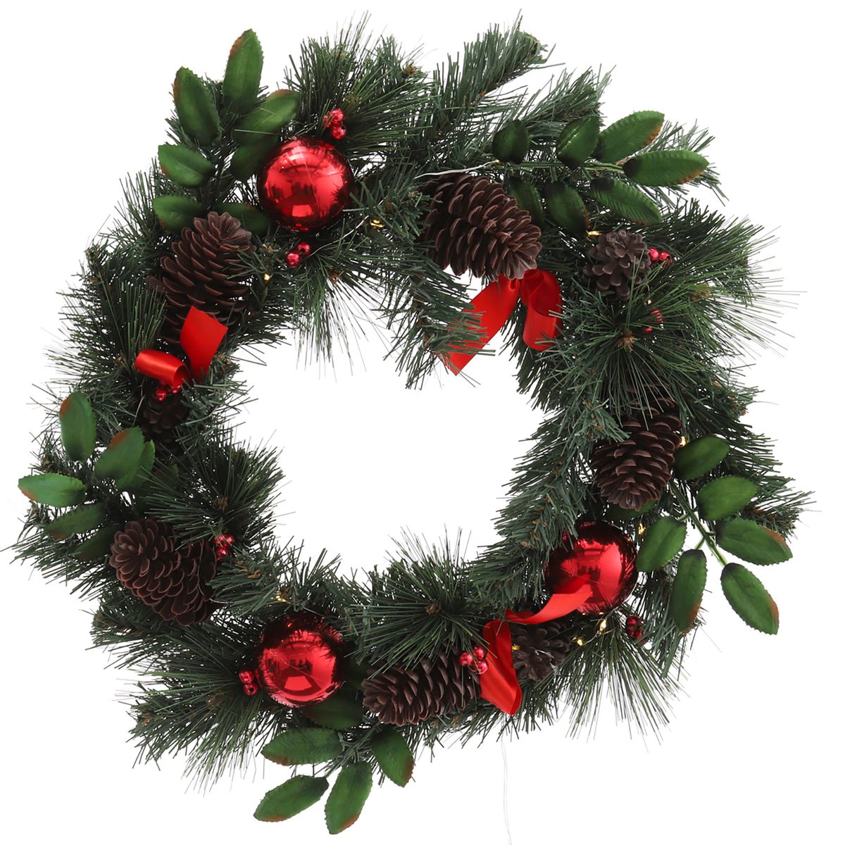 DEAR SANTA - Corona led 15 luces cal 45 cm bat