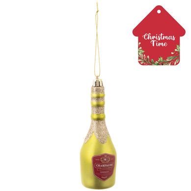 Adorno rbol botella champagne