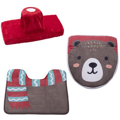Juego bao para WC oso 3 unidades navidad