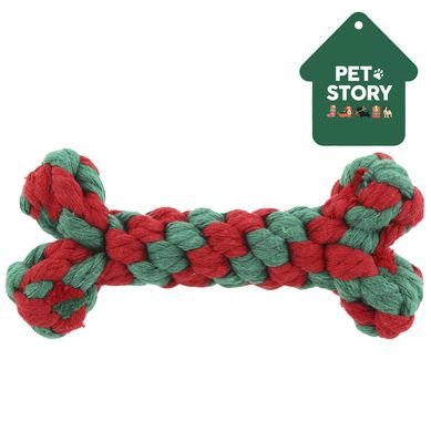 Juguete hueso 15 cm rojo verde