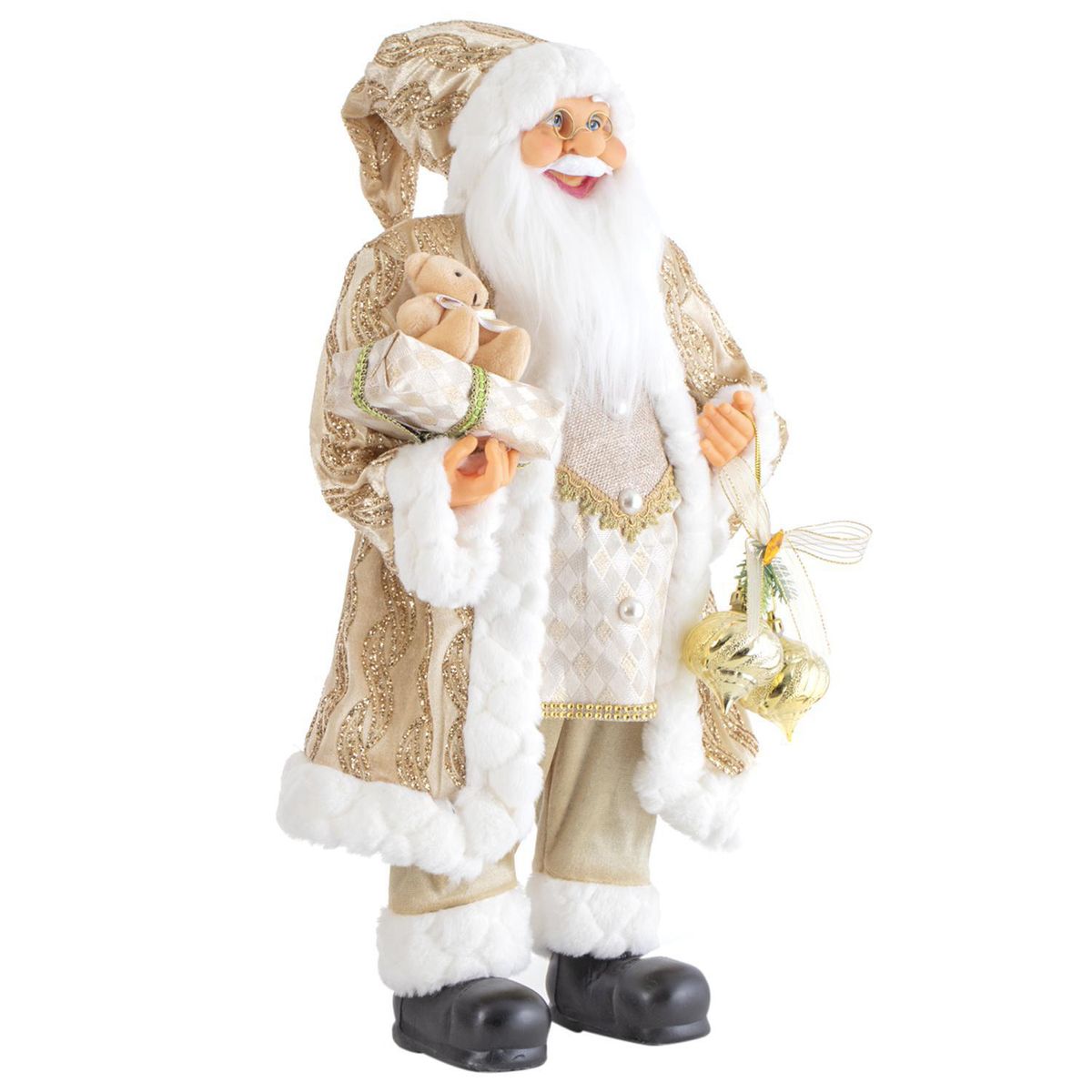 DEAR SANTA - Santa regalo/oso 60 cm dorado