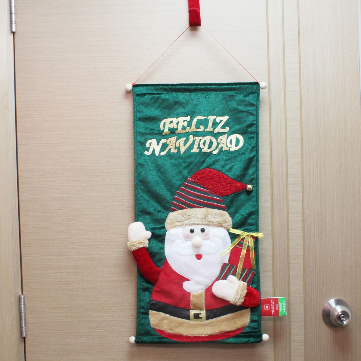 DEAR SANTA - Bandera colgante santa 36x66 cm rojo