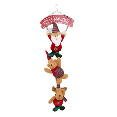 Colgante pared navidad 71 cm rojo