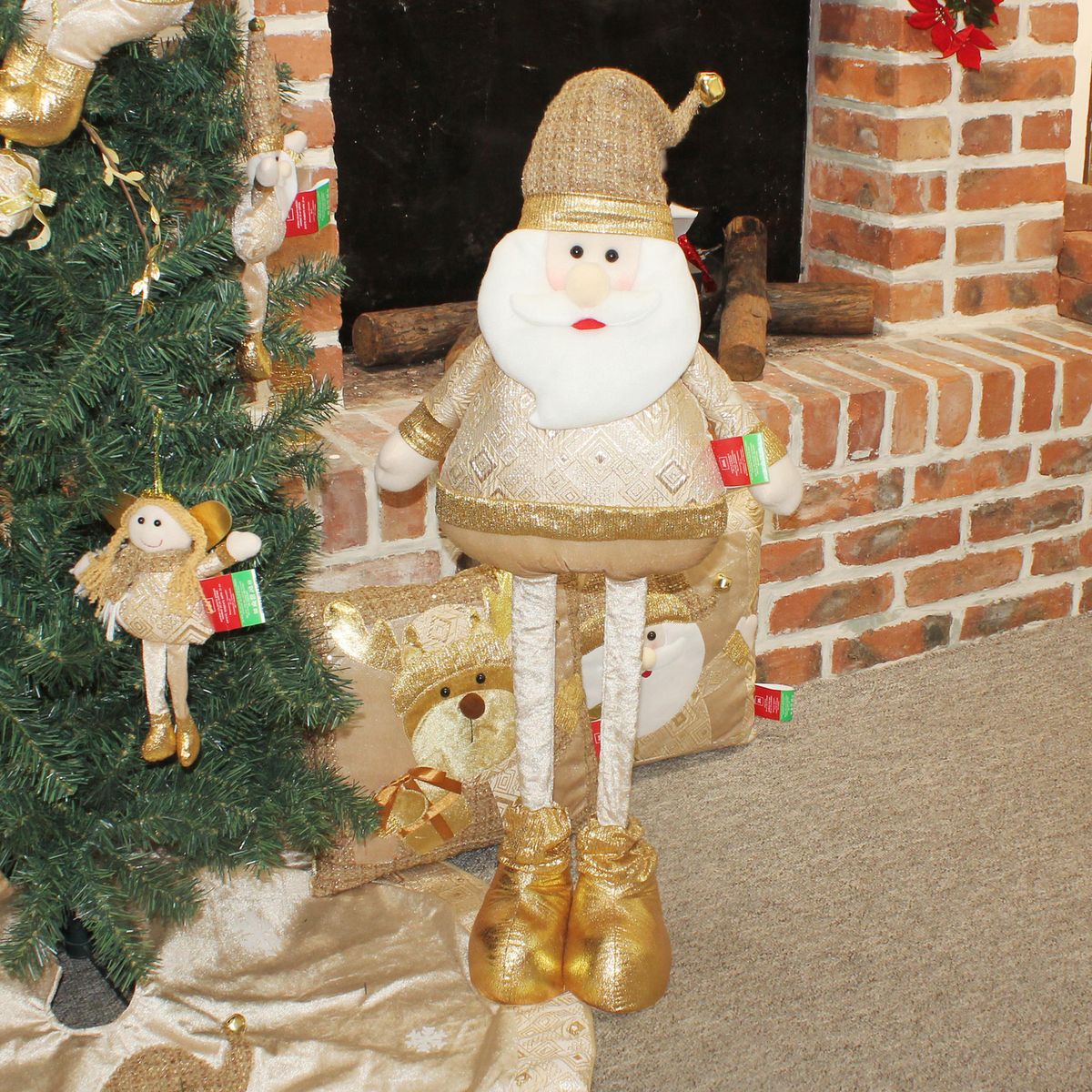 DEAR SANTA - Santa extensible 90 cm dorado