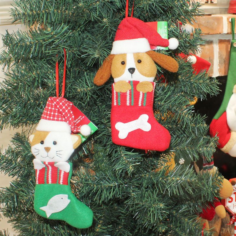DEAR SANTA - Adorno colgante perro navidad rojo 20 cm