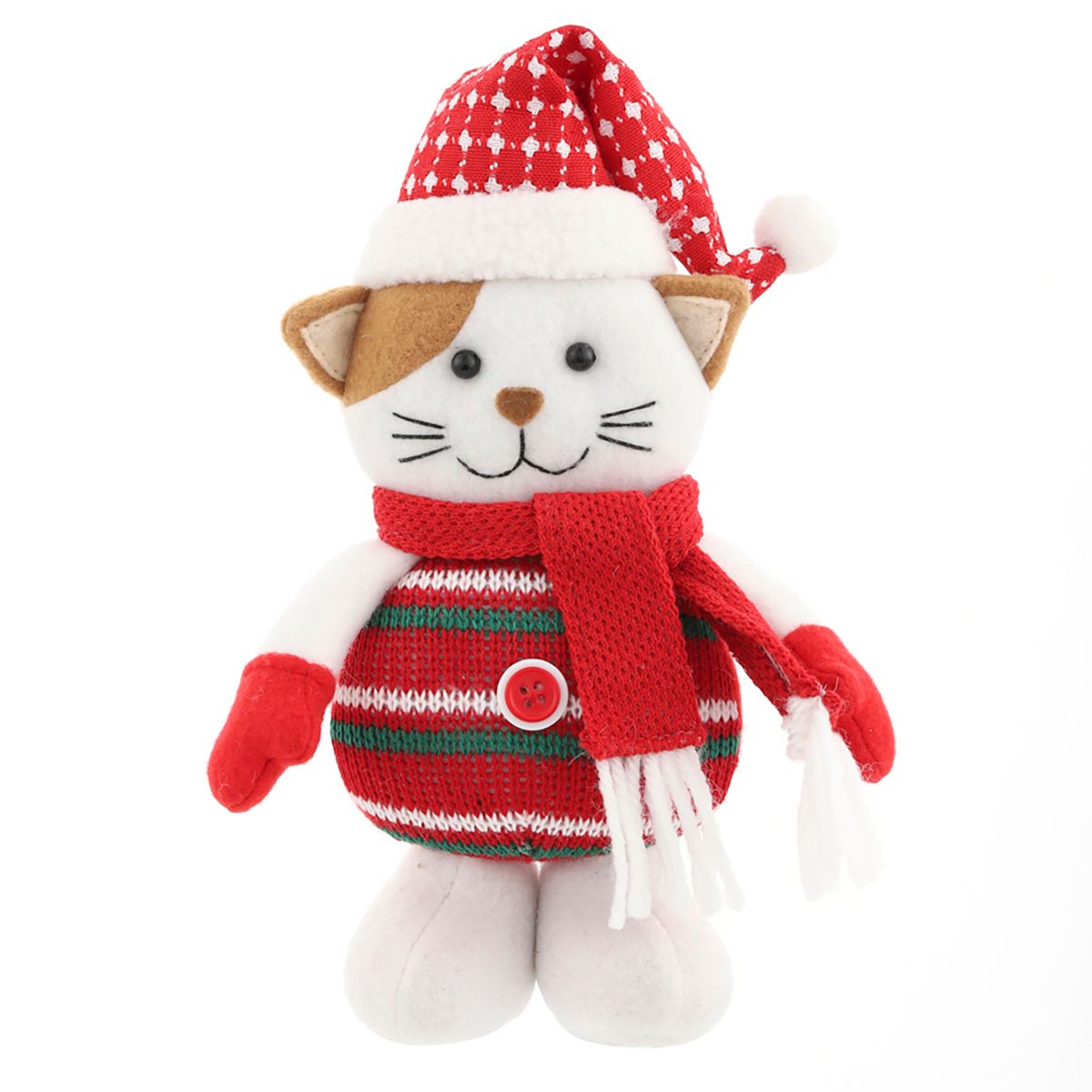 DEAR SANTA - Gato de pie navideño 20 cm