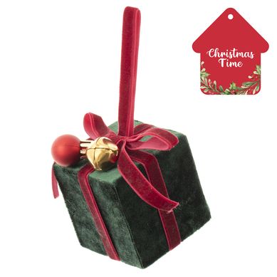 Adorno de rbol regalo verde 6 cm