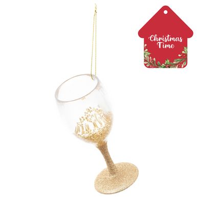 Adorno rbol copa champagne 13 cm