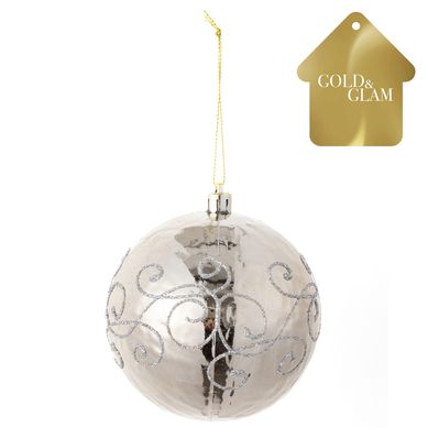 Esfera champagne pintado 10 cm