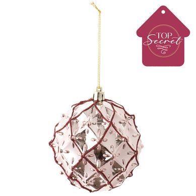 Esfera plastica 9 cm rosa