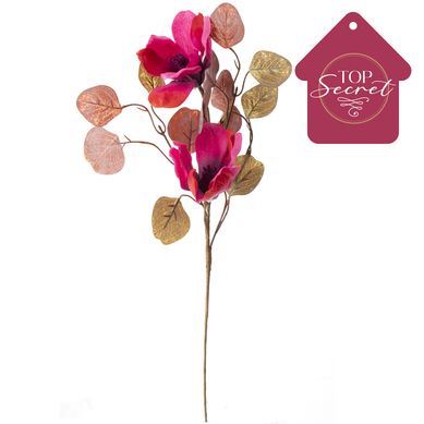 Rama 2 peonias fucsia 50 cm