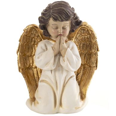 Angel agachado decorado navideo 18 cm