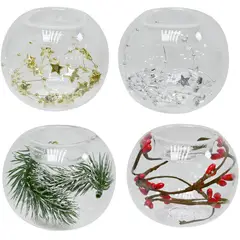 DEAR SANTA - Portavela Decor Vidrio 1 Pieza Surtido