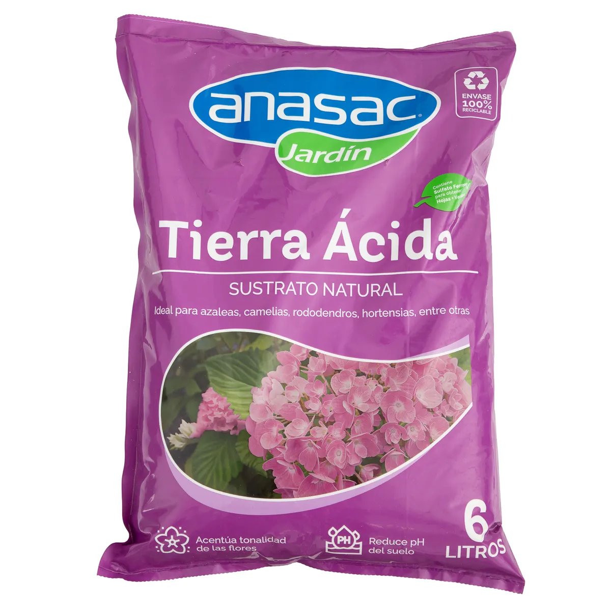 ANASAC - Tierra Acida para Jardín 6 litros saco