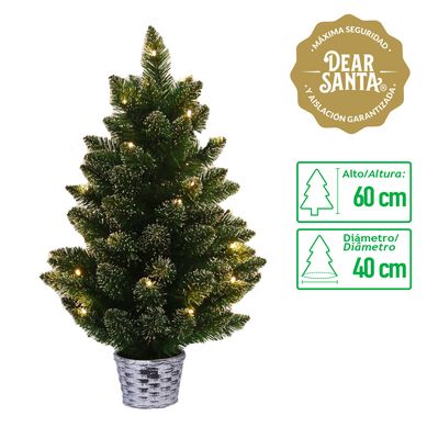 rbol de Navidad Mesa 35 Luces 40x60 cm Verde, blanco
