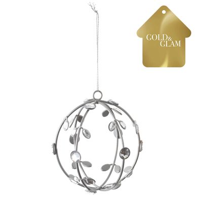Esfera metal 8 cm plateado
