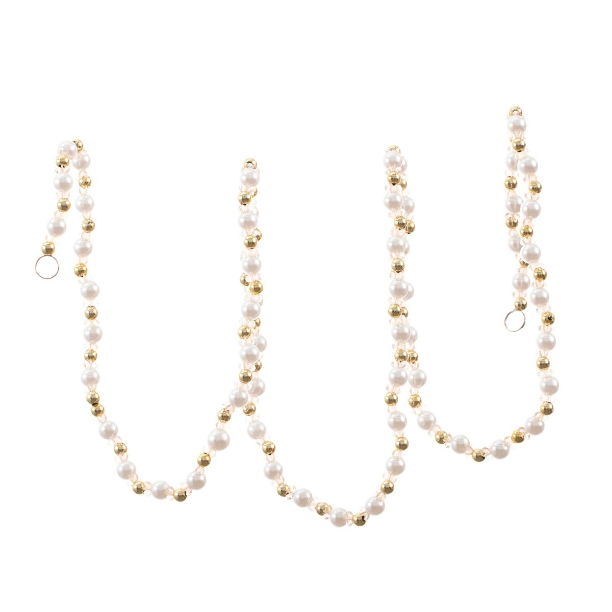 DEAR SANTA - Guirnalda cuenta 180 cm blanco/dorado