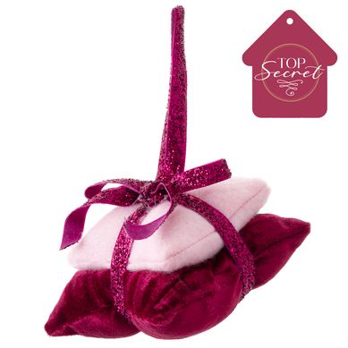 Adorno cojin 10 cm rosado/morado