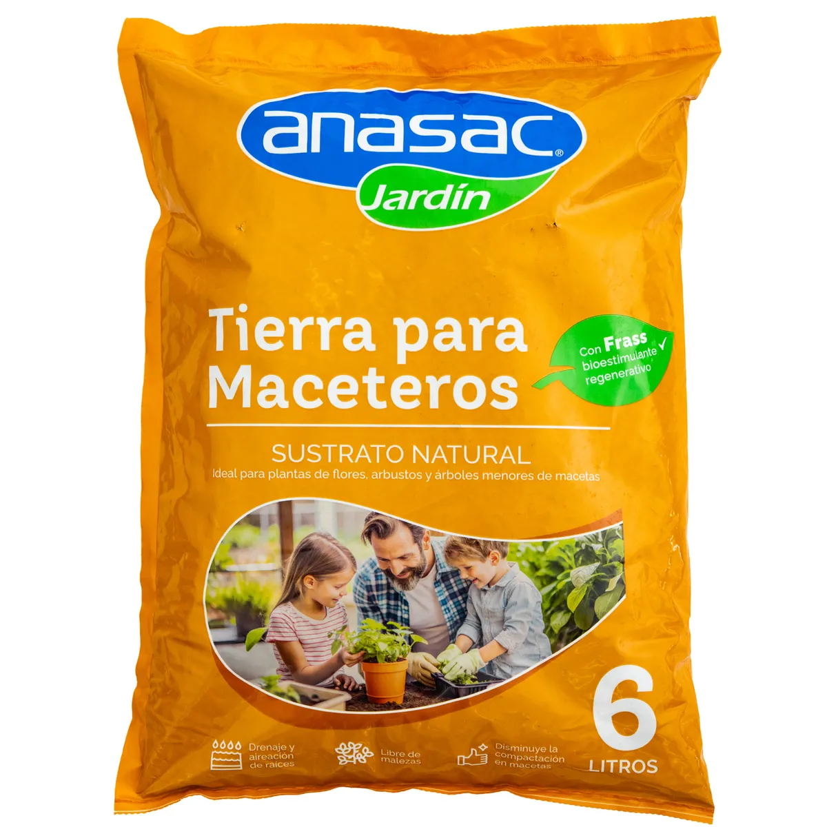 ANASAC - Tierra para Maceteros 6 litros saco