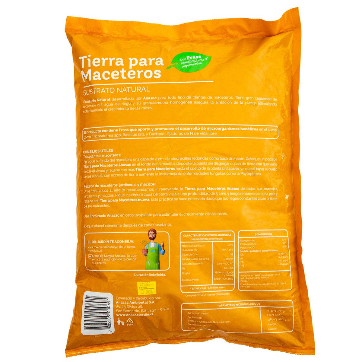 ANASAC - Tierra para Maceteros 6 litros saco