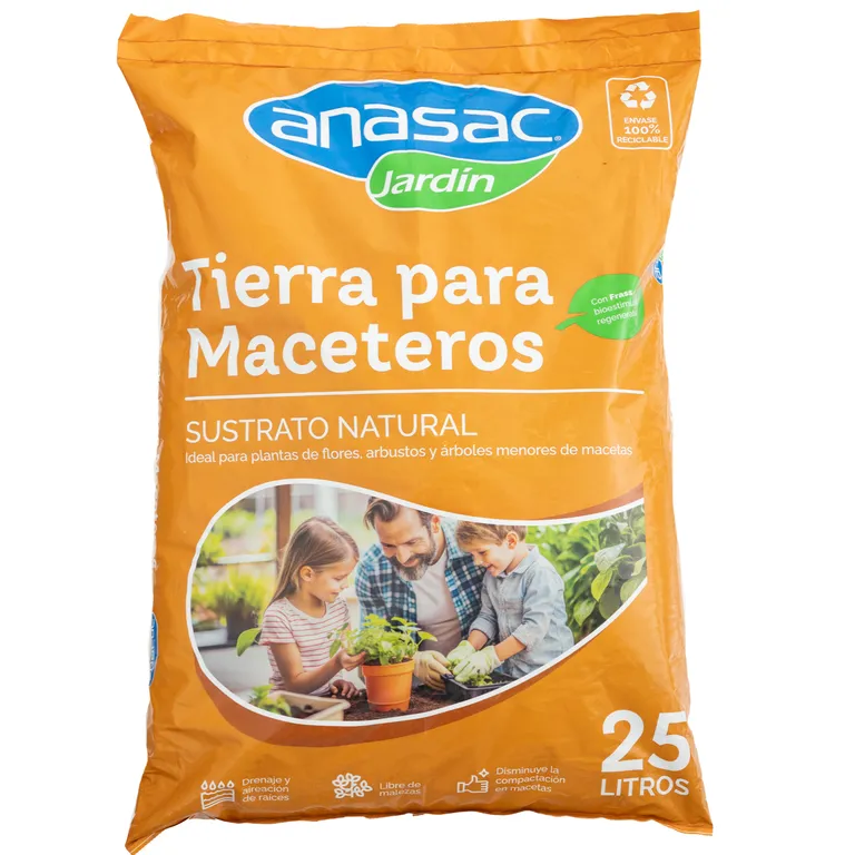 Tierra para Maceteros 25 litros saco